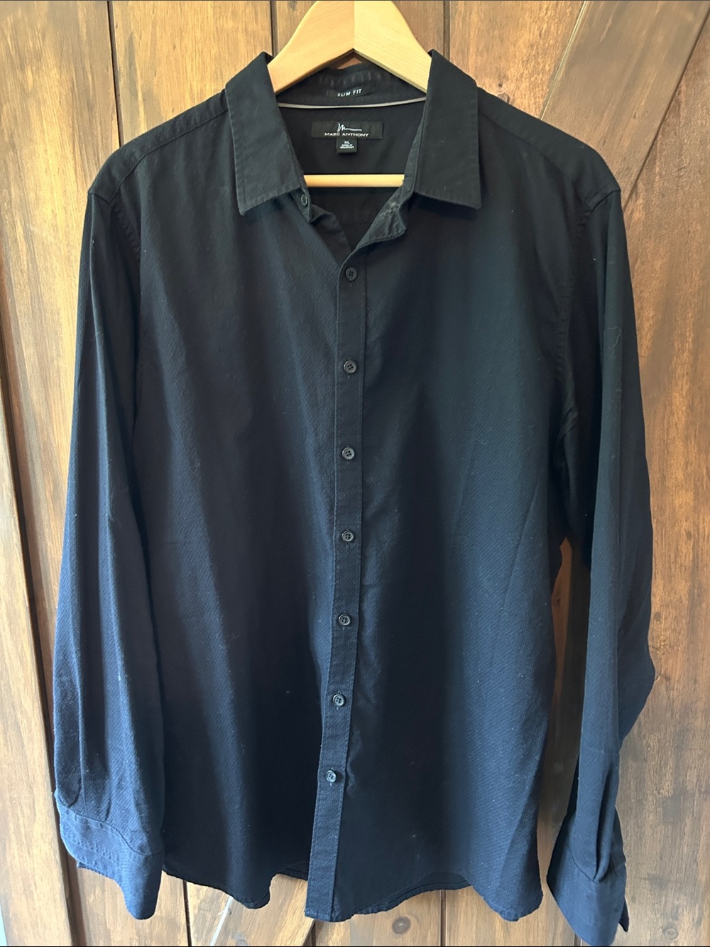Marc Anthony Men's Black Button-Down Shirt size XL